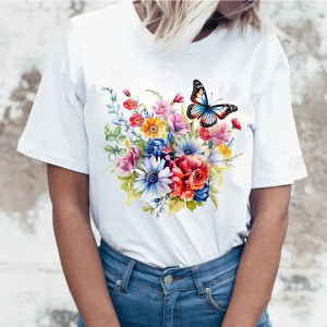 "Freedom Bouquet" Butterfly T-Shirt | Cute Floral Graphic Tee