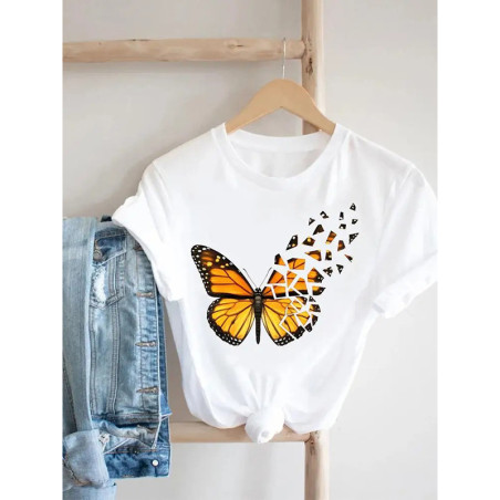 Geometric Butterfly T-Shirt for Women | Modern Freedom Tee