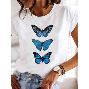 Enchanted Blue Trio Butterfly T-Shirt