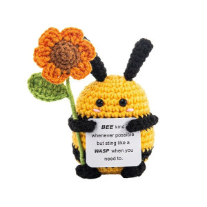 "Bee Kind" Crochet Pig Plush | Unique Handmade Positive Gift