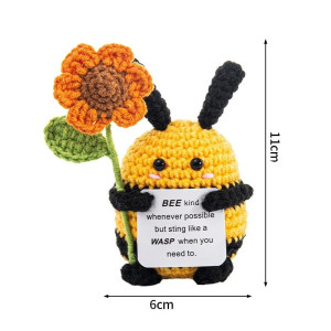 "Bee Kind" Crochet Pig Plush | Unique Handmade Positive Gift