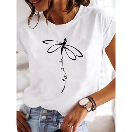 Unique Let It Be Dragonfly T-Shirt