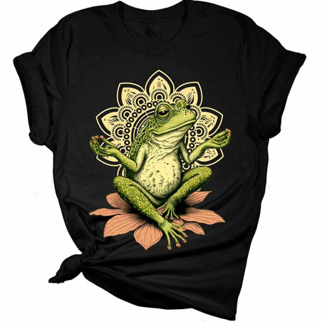 Zen Frog T-Shirt | Cute Meditation Yoga Tee for Nature Lovers