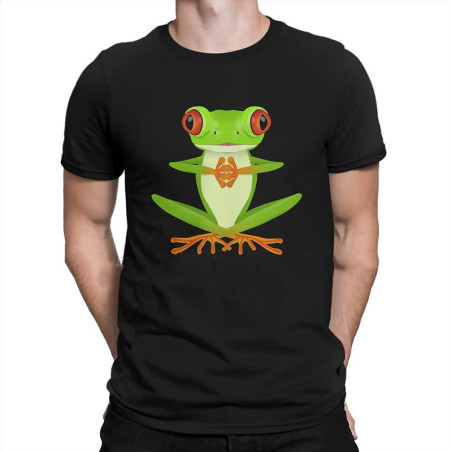 Zen Frog Yoga T-Shirt | Funny Blessed Meditation Tee