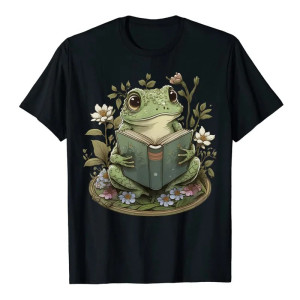 Wise Frog Reading T-Shirt 🐸 - 7 Colors Available!