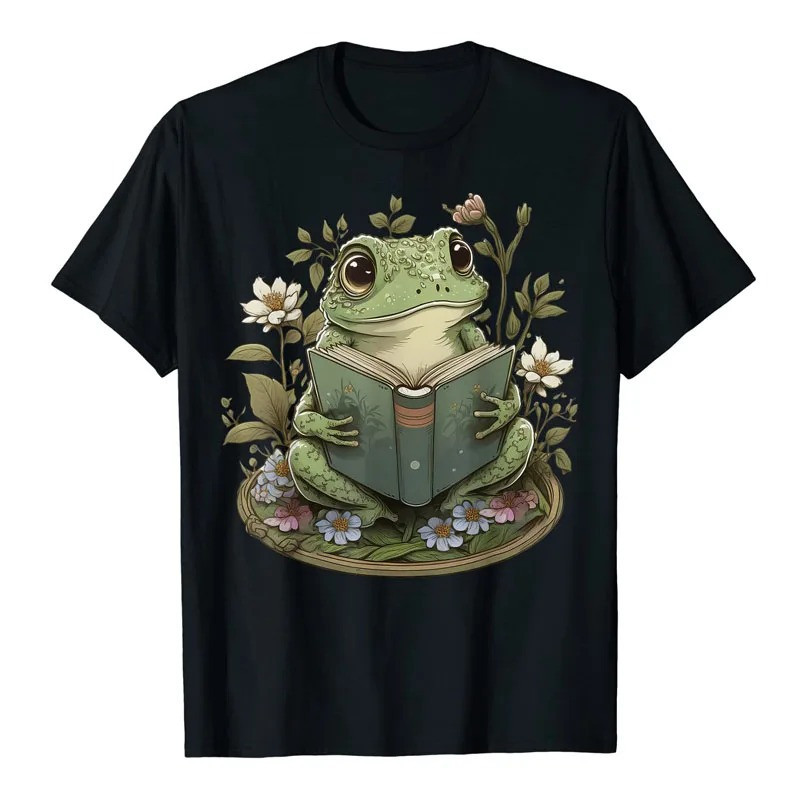 Wise Frog Reading T-Shirt 🐸 - 7 Colors Available!