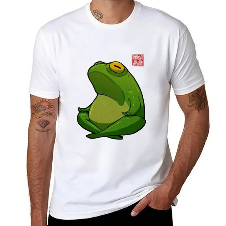 Zen Frog Yoga T-Shirt | Cute Meditating Frog Graphic Tee