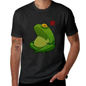 Zen Frog Yoga T-Shirt | Funny Meditating Frog Graphic Tee