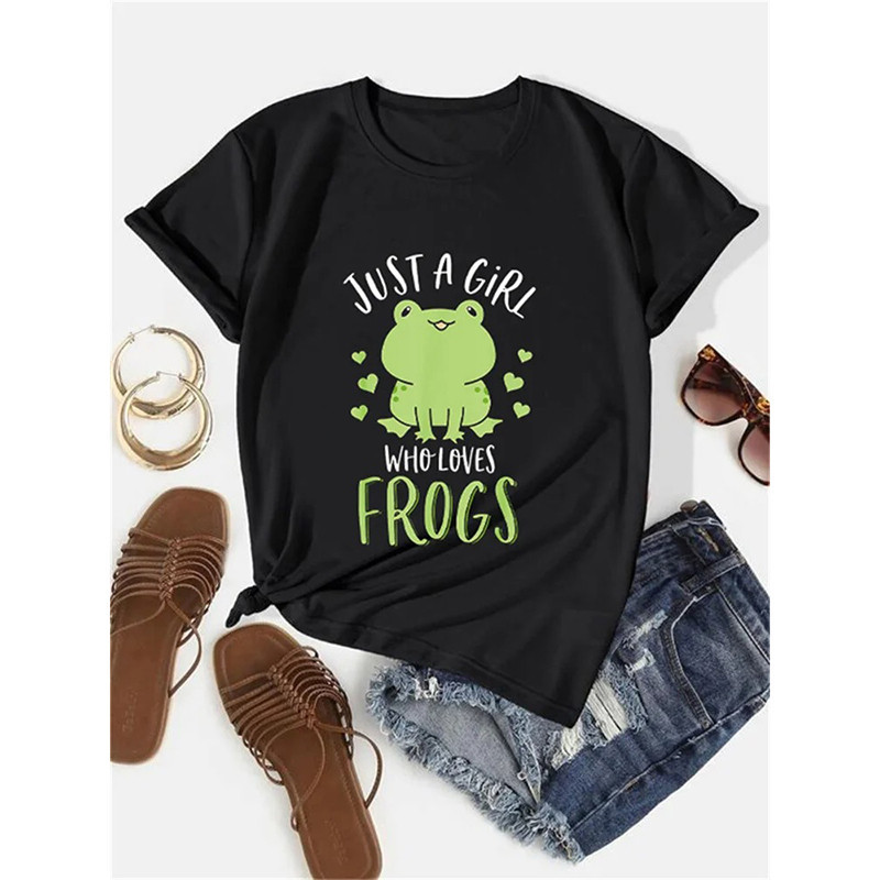 Cute Frog T-Shirt "Just a Girl Who Loves Frogs"
