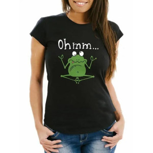 Funny Frog Yoga T-Shirt "Ohm... Ribbit!"