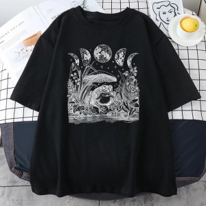 Mystic Moonlight Frog T-Shirt | Vintage Cottagecore Graphic Tee