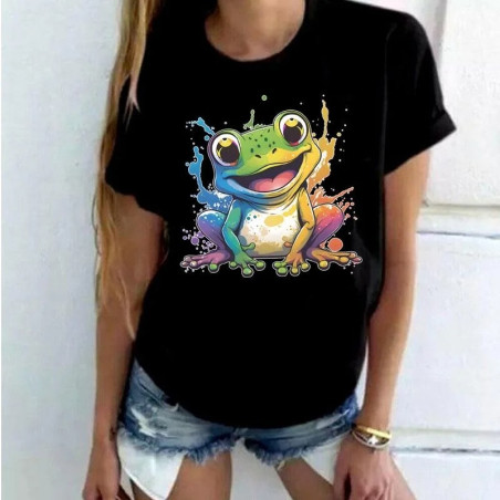 Funny Splash Color Frog T-Shirt