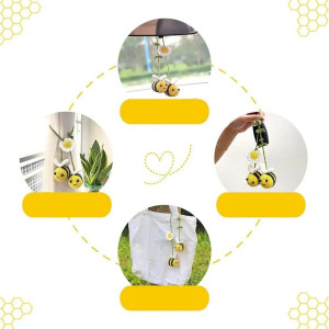 Handmade Crochet Bee Duo Car Mirror Hanger | Cute Bee Gift