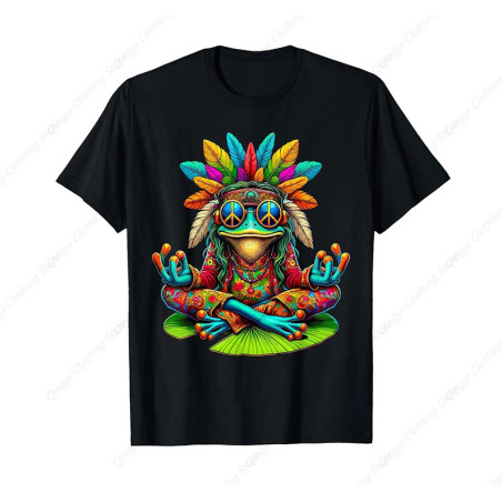 Psychedelic Groove Frog T-Shirt | Cute Boho Hippie Tee