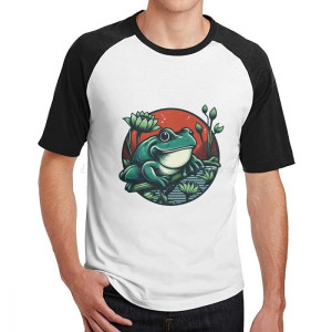 Twilight Lotus Frog T-Shirt | Cute Zen Graphic Tee for Women