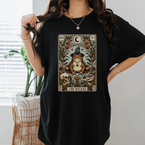 The Wizard Toad Tarot Card T-Shirt | Witchy Goblincore Tee