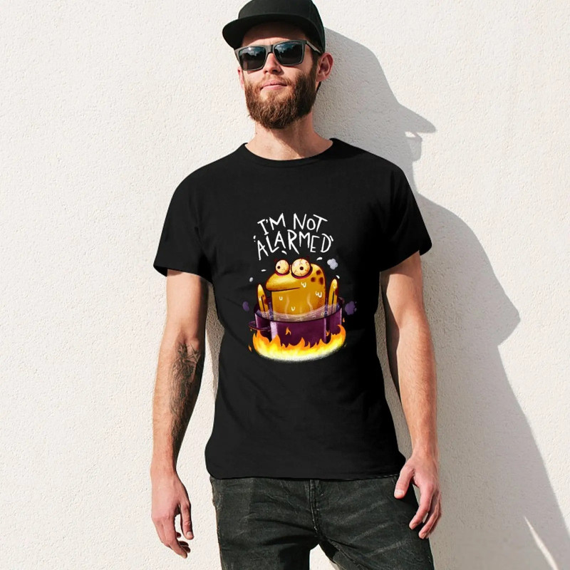 Funny Boiling Frog T-Shirt 'I'm Not Alarmed'