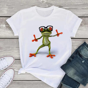 Funny Geek Frog T-Shirt | Cute Nerdy Animal Graphic Tee