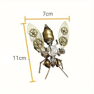 Steampunk Bee 3D Metal Puzzle – DIY Celestial Gear Sculpture