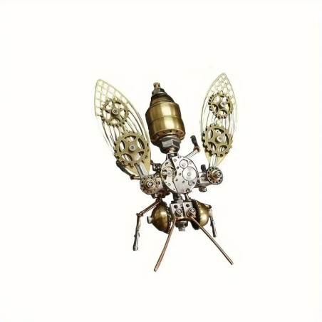 Steampunk Bee 3D Metal Puzzle – DIY Celestial Gear Sculpture