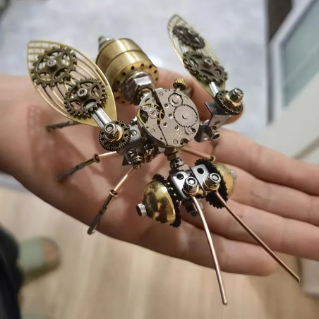 Steampunk Bee 3D Metal Puzzle – DIY Celestial Gear Sculpture