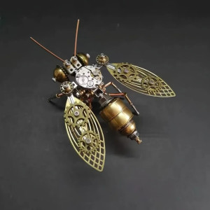 Steampunk Bee 3D Metal Puzzle – DIY Celestial Gear Sculpture