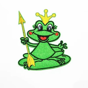 Cute Zen Queen Frog Patch – Funny Spiritual Iron-On Gift