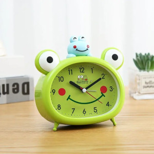 Cute Frog Alarm Clock | Silent Non-Ticking Clock for Kids