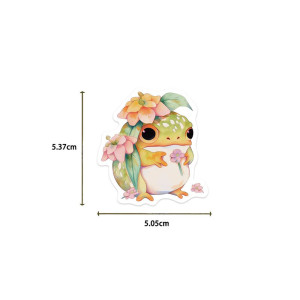 Cute Pastel Frog Stickers | 50 Kawaii Watercolor Decals