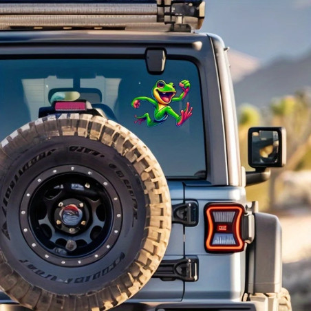 Cute Flash Frog Sticker | Funny Waterproof Vinyl Decal