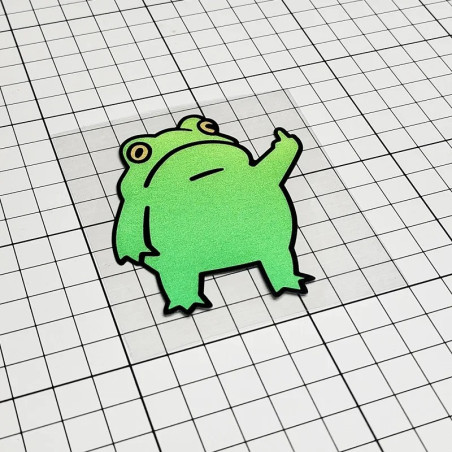 Funny Middle Finger Frog Sticker | Cute Sarcastic Vinyl Decal