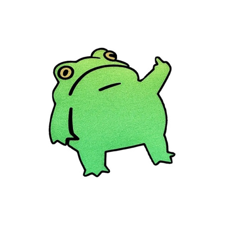 Funny Middle Finger Frog Sticker | Cute Sarcastic Vinyl Decal