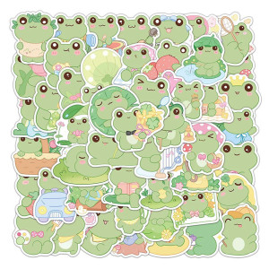 Kawaii Frog Stickers | Pack of 50 Cute & Zen Decals