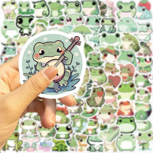 Cute Cartoon Frog Stickers | Pack of 46 Waterproof Decals
