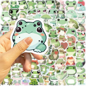 Cute Cartoon Frog Stickers | Pack of 46 Waterproof Decals