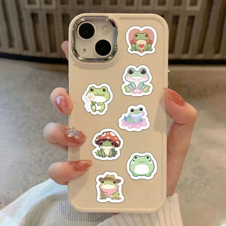 Cute Frog Stickers – Roll of 500 Adorable Kawaii Decals