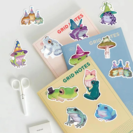 Cute Magic Frog Stickers ✨ Set of 50 Enchanted Decals 🐸