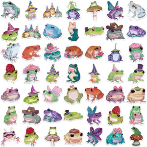 Cute Magic Frog Stickers ✨ Set of 50 Enchanted Decals 🐸