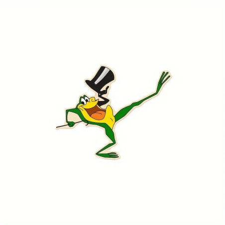 Funny Showman Frog Sticker | Cute Vintage Vinyl Decal Gift