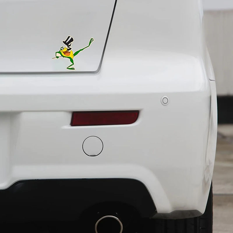 Funny Showman Frog Sticker 4" x 5" - Cute 3-Pack !