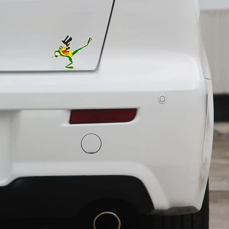 Funny Showman Frog Sticker 4" x 5" - Cute 3-Pack !