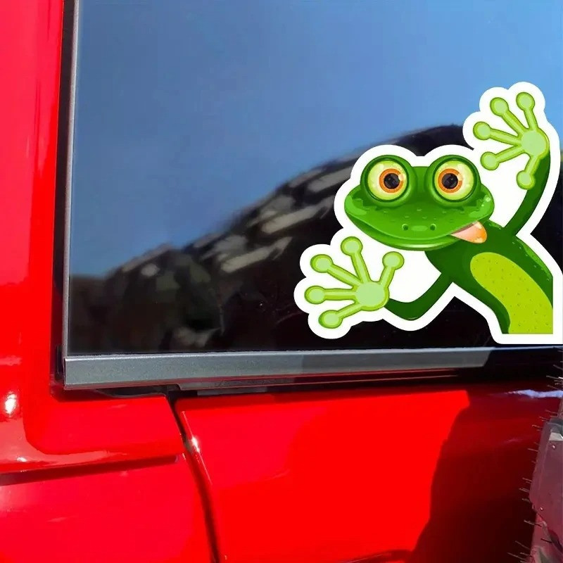 Funny Frog Sticker | Cute Waterproof Vinyl Decal for Cars