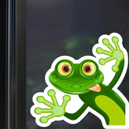 Funny Frog Sticker | Cute Waterproof Vinyl Decal for Cars