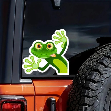 Funny Frog Sticker | Cute Waterproof Vinyl Decal for Cars