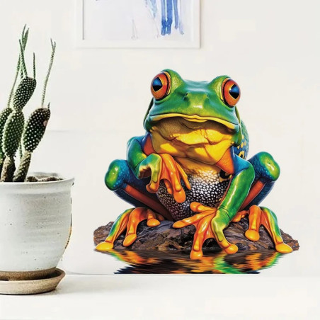 Tropical Rainbow Frog Sticker | Realistic Vinyl Decal - 5 Sizes