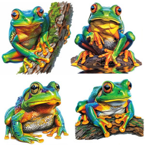 Tropical Rainbow Frog Sticker | Realistic Vinyl Decal - 5 Sizes
