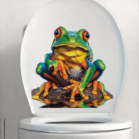 Tropical Rainbow Frog Sticker | Realistic Vinyl Decal - 5 Sizes