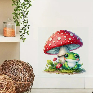Cute Frog Under Mushroom Sticker - 5 Sizes Available!