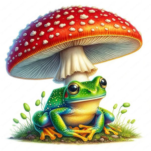 Cute Frog Mushroom Sticker | 5 Sizes | Unique Gift Idea