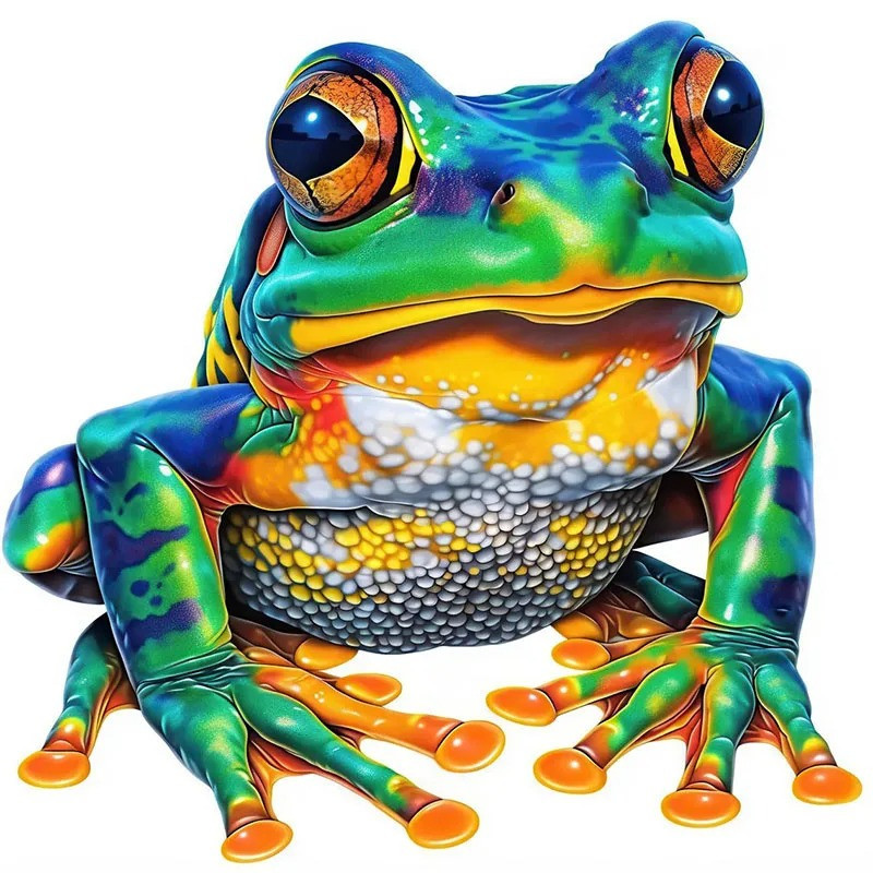 Tropical Galaxy Frog Sticker - 5 Sizes Available !